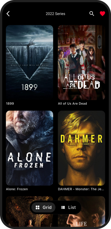 IPTV app — video player in action