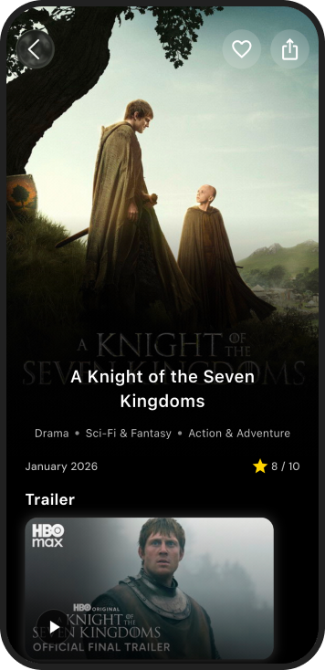 IPTV app — playlist management screen